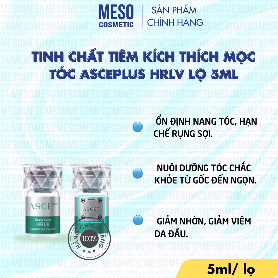 Tinh chất tiêm kích thích mọc tóc ASCEPlus HRLV lọ 5ml